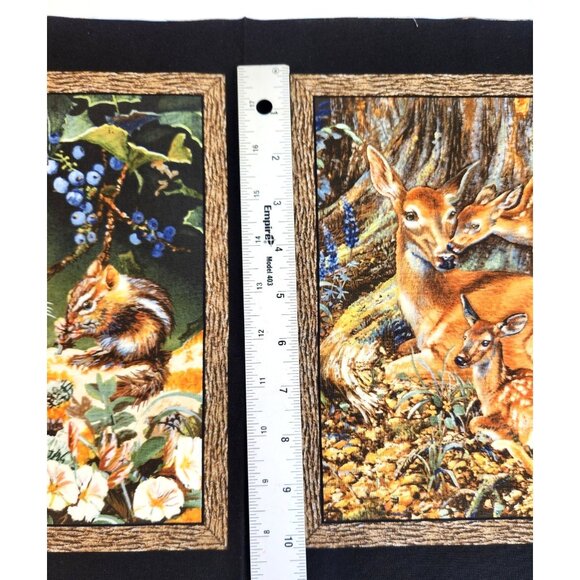 Amy Brackenbury Woodland Animals Fabric Deer & Chipmunk Nature Panels PAT9100 - Picture 4 of 16